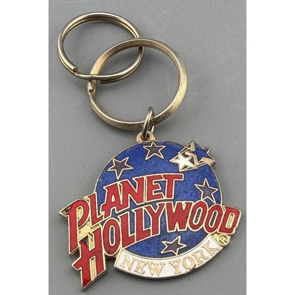 Vintage Keychain Planet Hollywood New York 2" READ